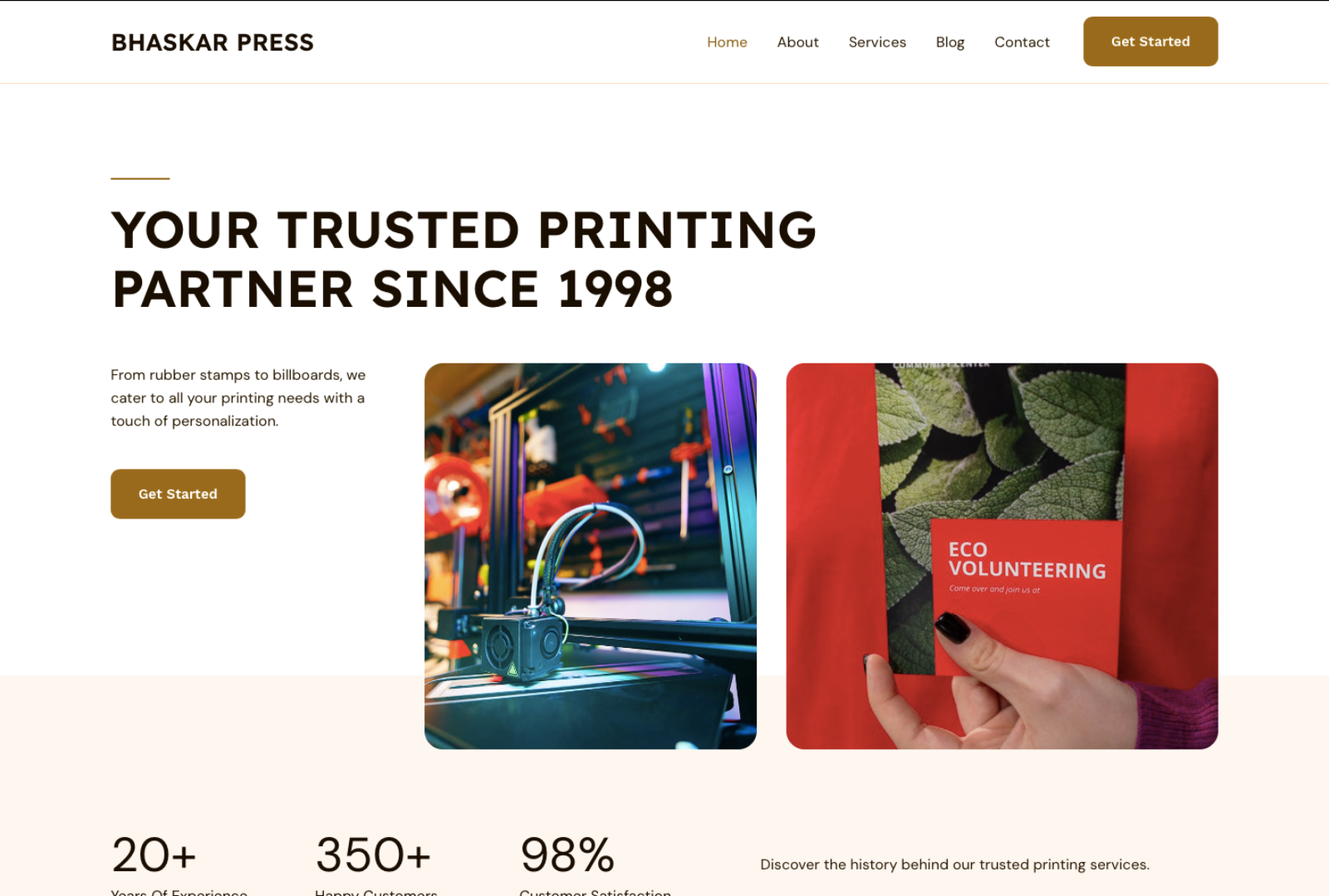 Bhaskar Press Website Demo