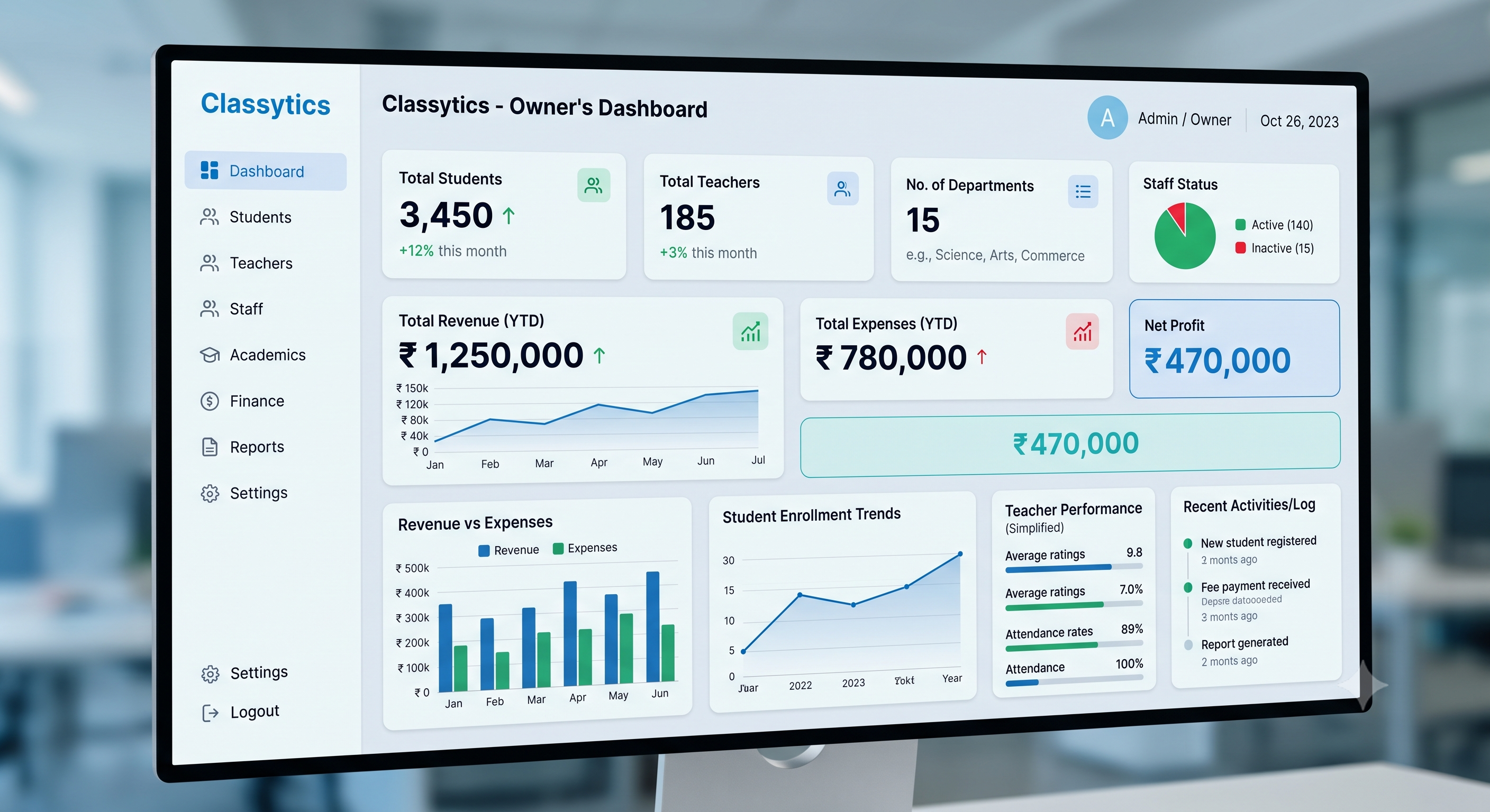School ERP System Website Demo