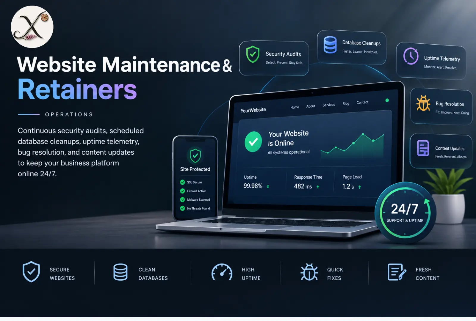 Website Maintenance & Retainers Service Banner