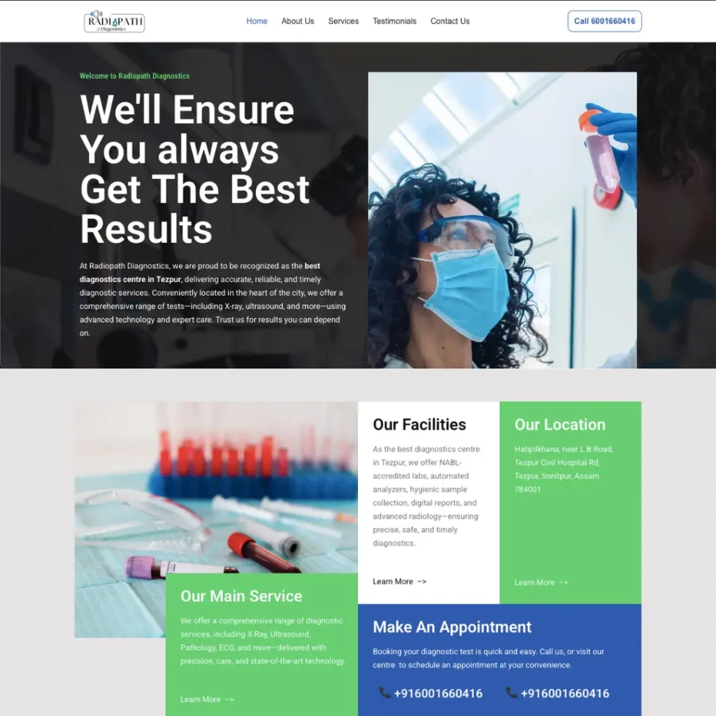 Radiopath Diagnostics Business Website